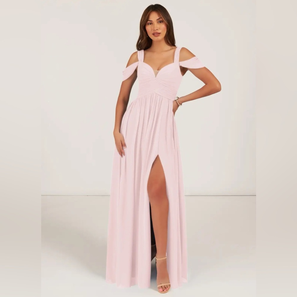 Off the shoulder chiffon dress